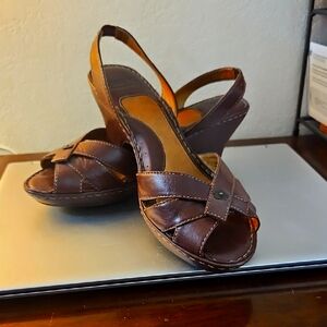 Born Brown Leather Sandals